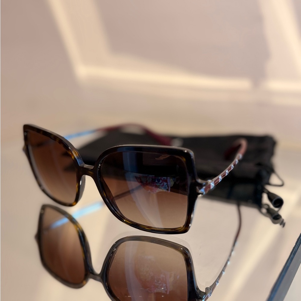 Valentino square acetate sunglasses with rockstar arms